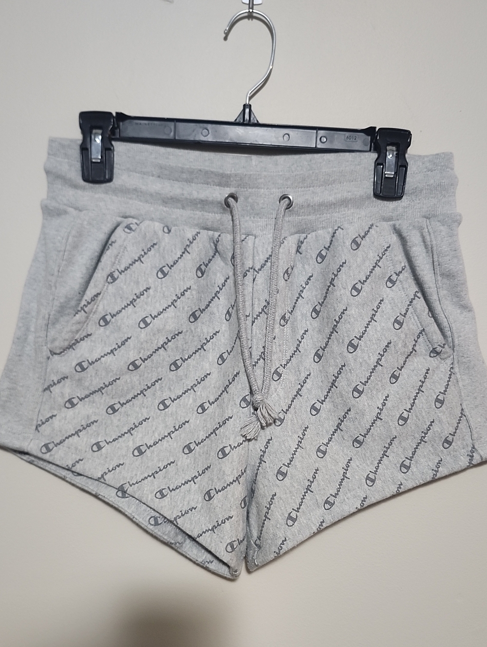 Champion Vintage 80s 90s Gray Logo Print Athletic Short Shorts Reverse Weave Sml